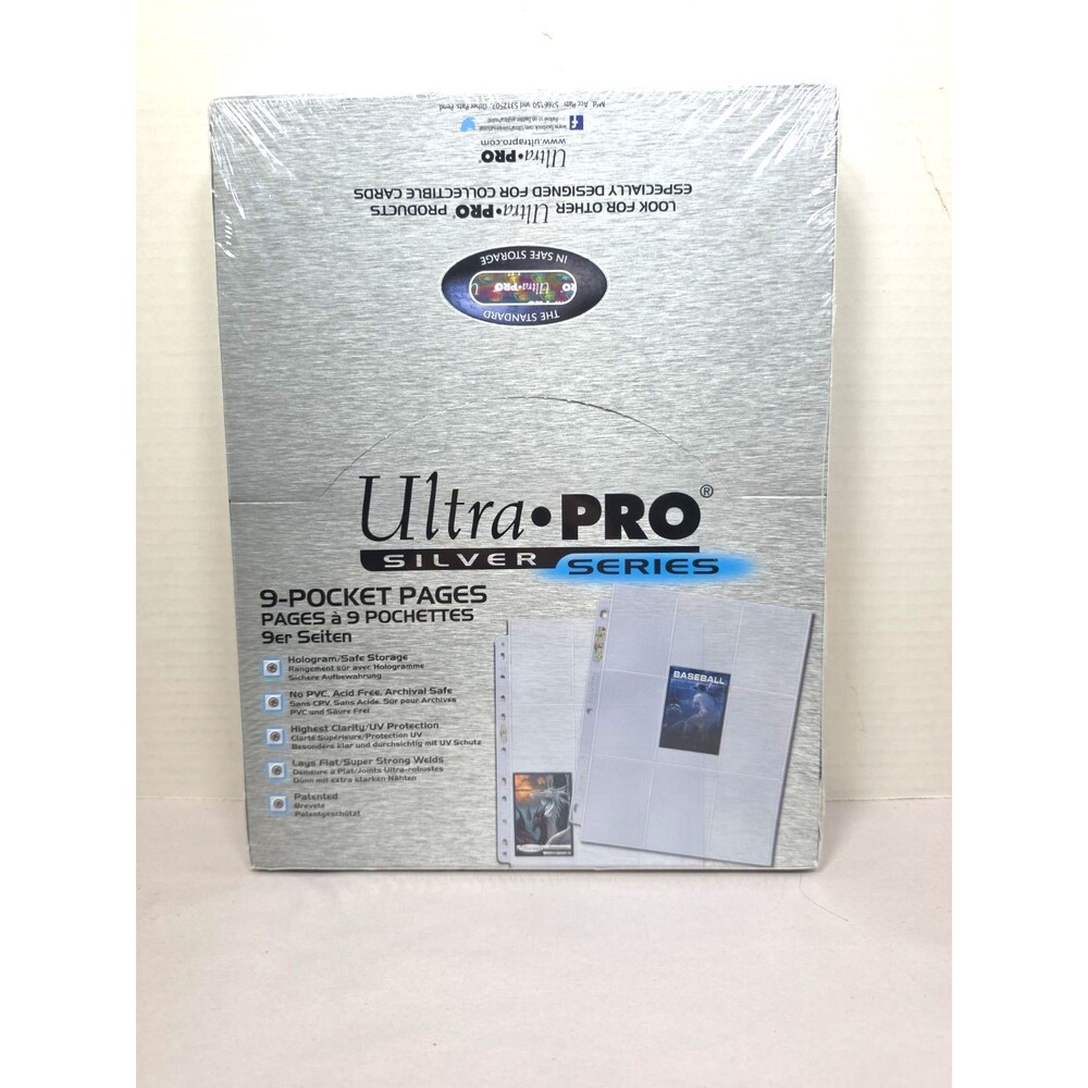 New sealed Ultra Pro Silver Series 9 Pocket 100 Pages Protectors trading cards
